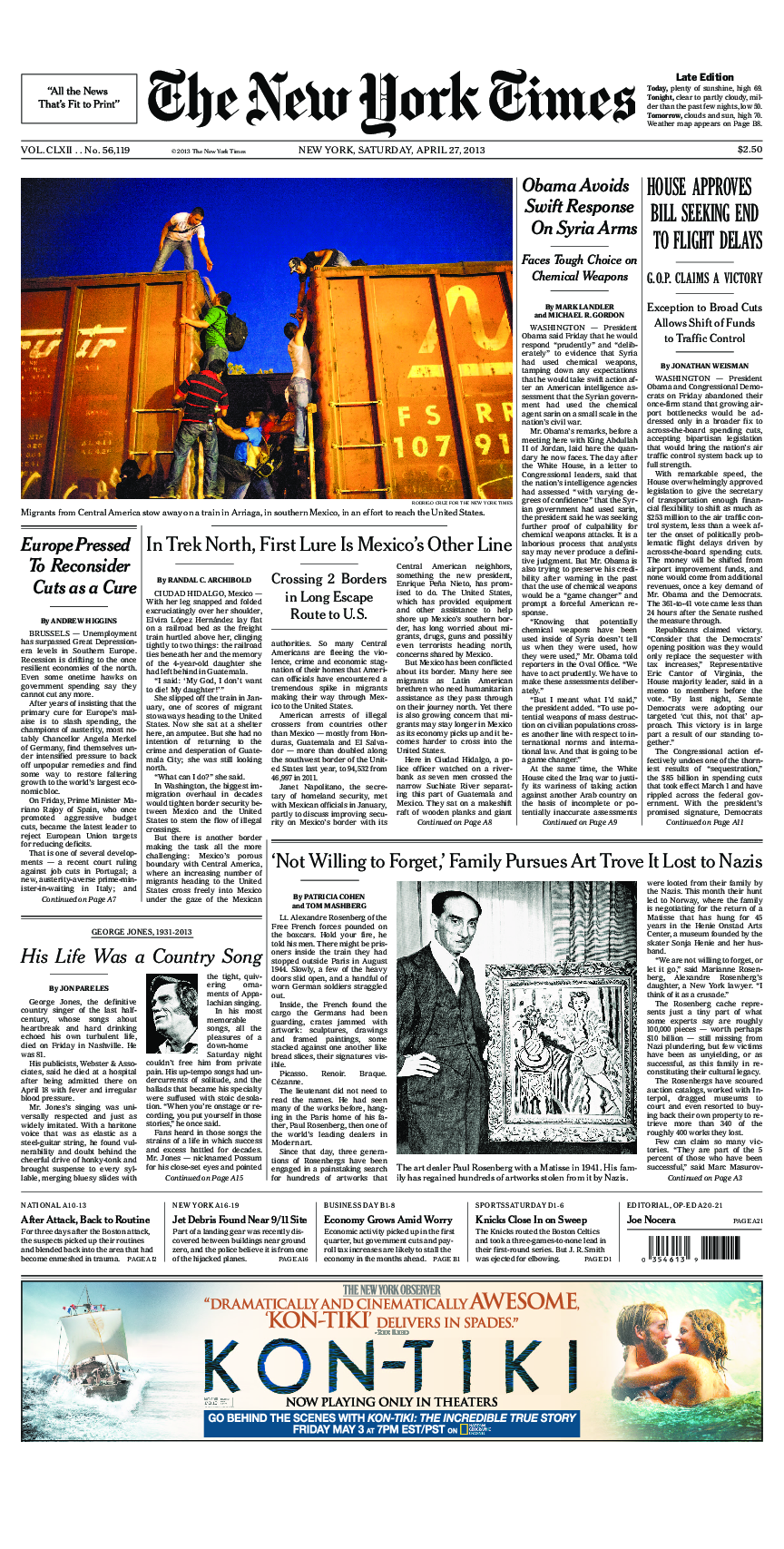 Prima-pagina-New-York-Times-del-2013-04-27