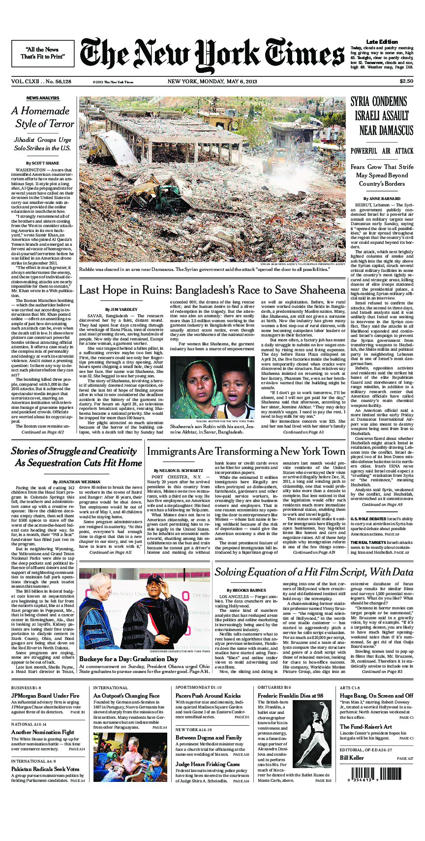 Prima-pagina-New-York-Times-del-2013-05-06