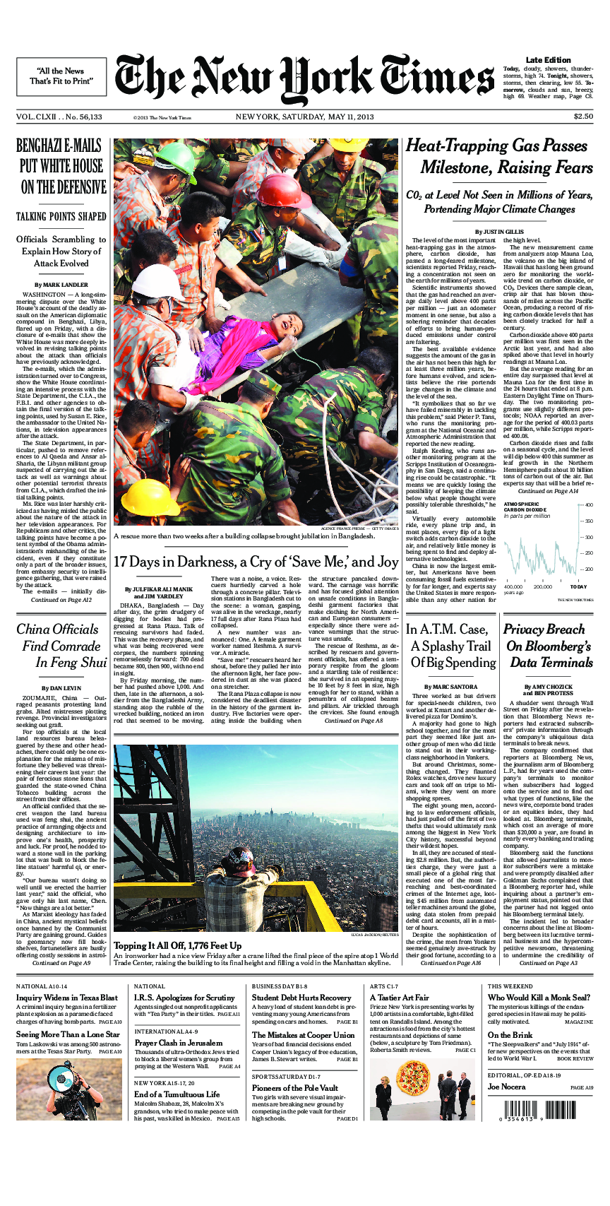 Prima-pagina-New-York-Times-del-2013-05-11