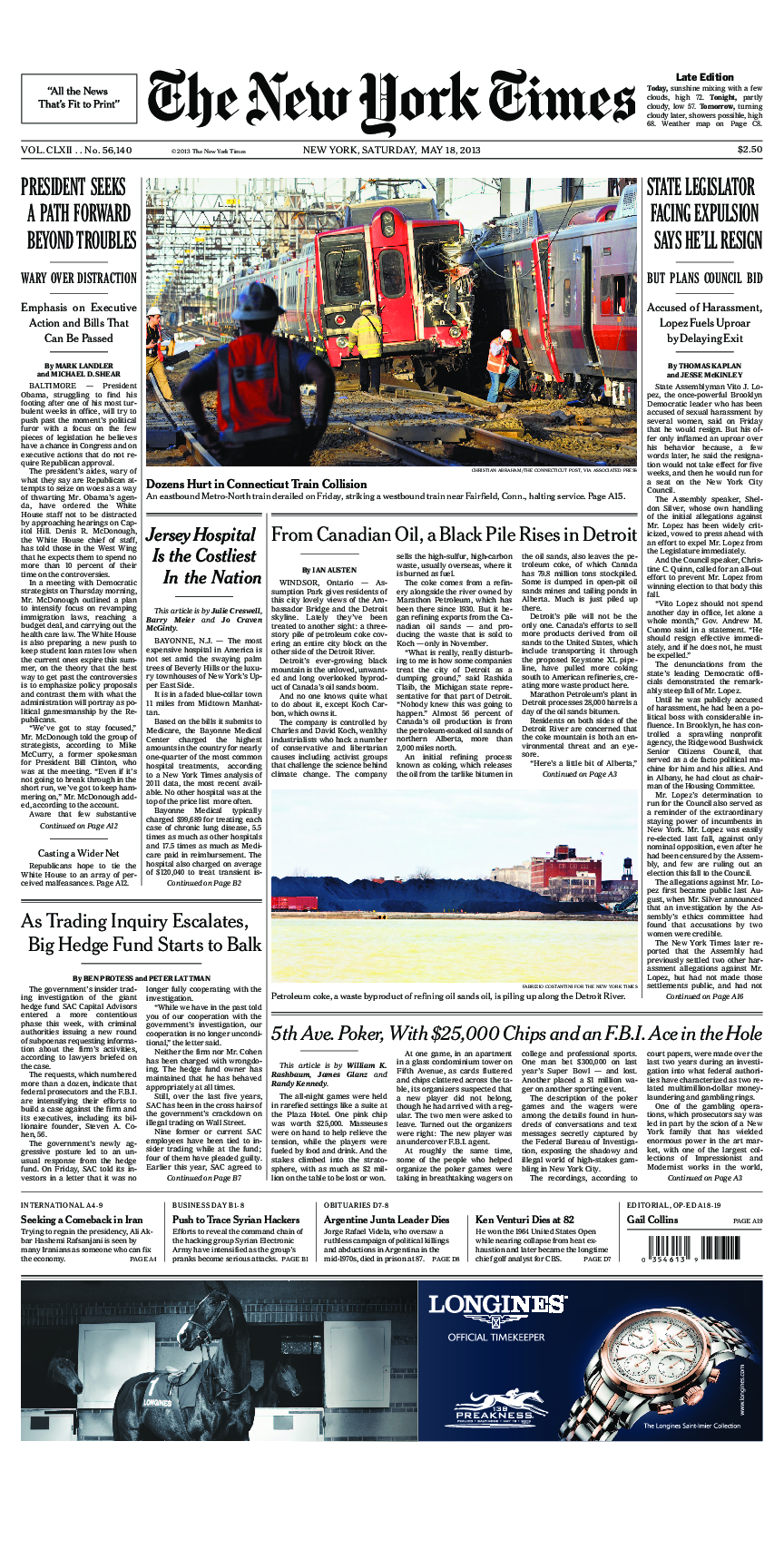 Prima-pagina-New-York-Times-del-2013-05-18