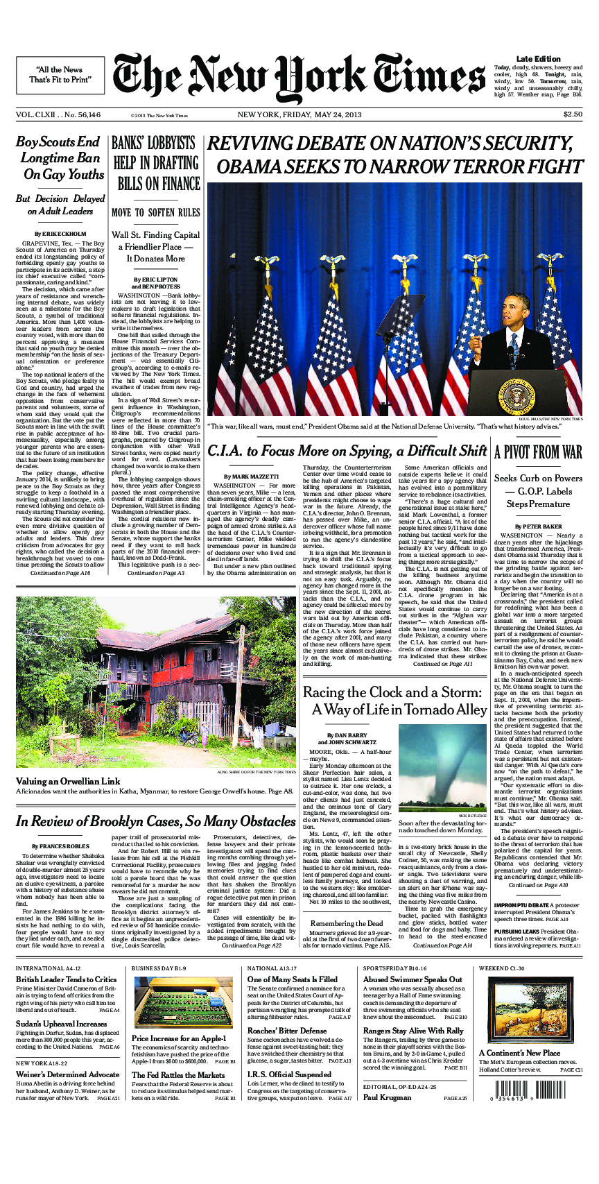 Prima-pagina-New-York-Times-del-2013-05-24