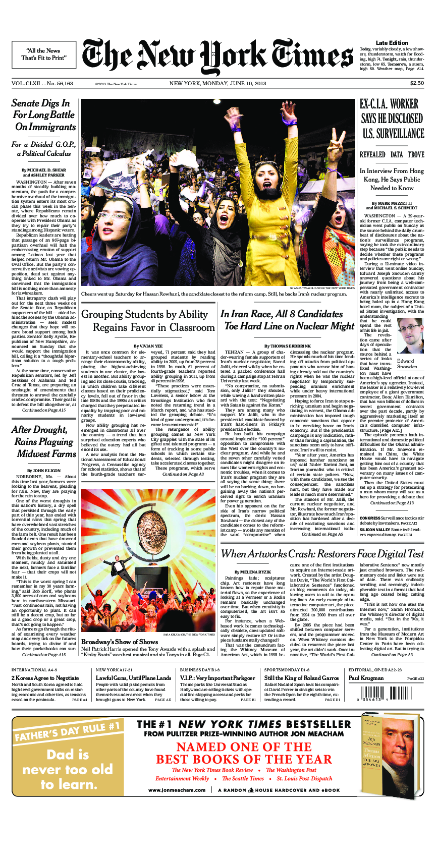 Prima-pagina-New-York-Times-del-2013-06-10