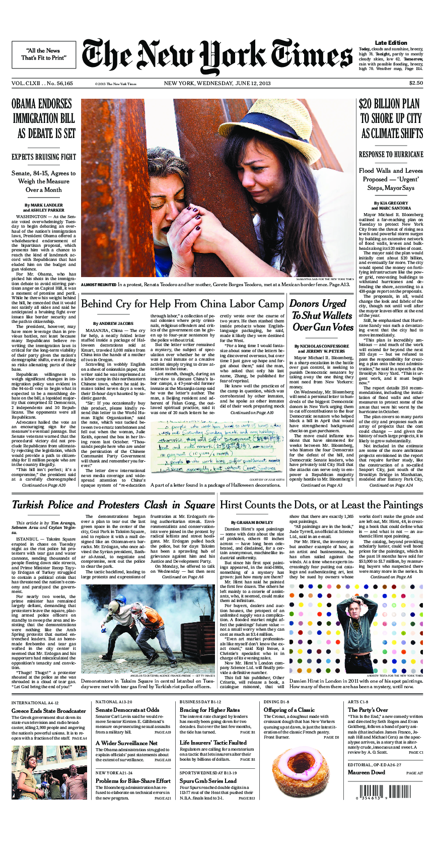 Prima-pagina-New-York-Times-del-2013-06-12