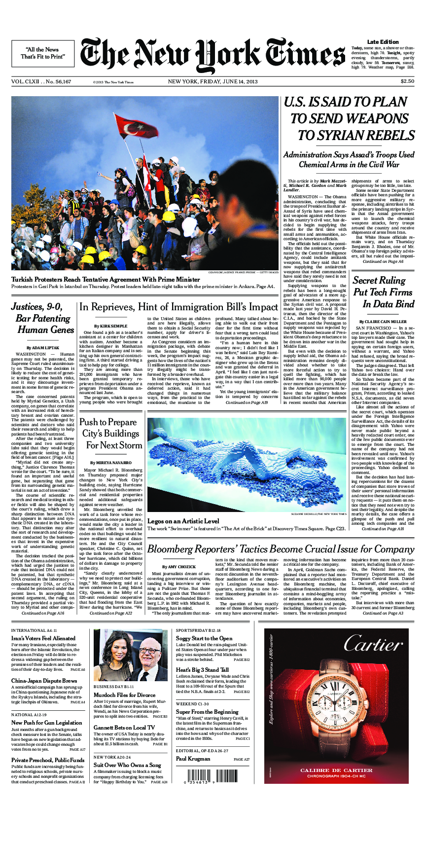 Prima-pagina-New-York-Times-del-2013-06-14