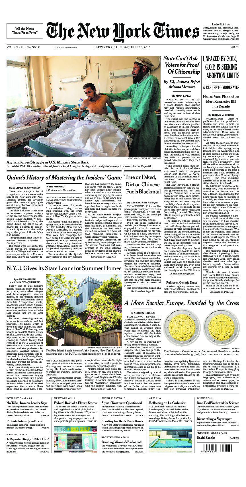 Prima-pagina-New-York-Times-del-2013-06-18