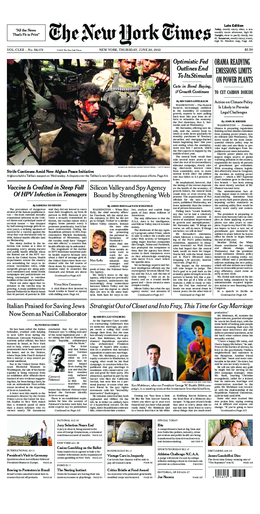 Prima-pagina-New-York-Times-del-2013-06-20