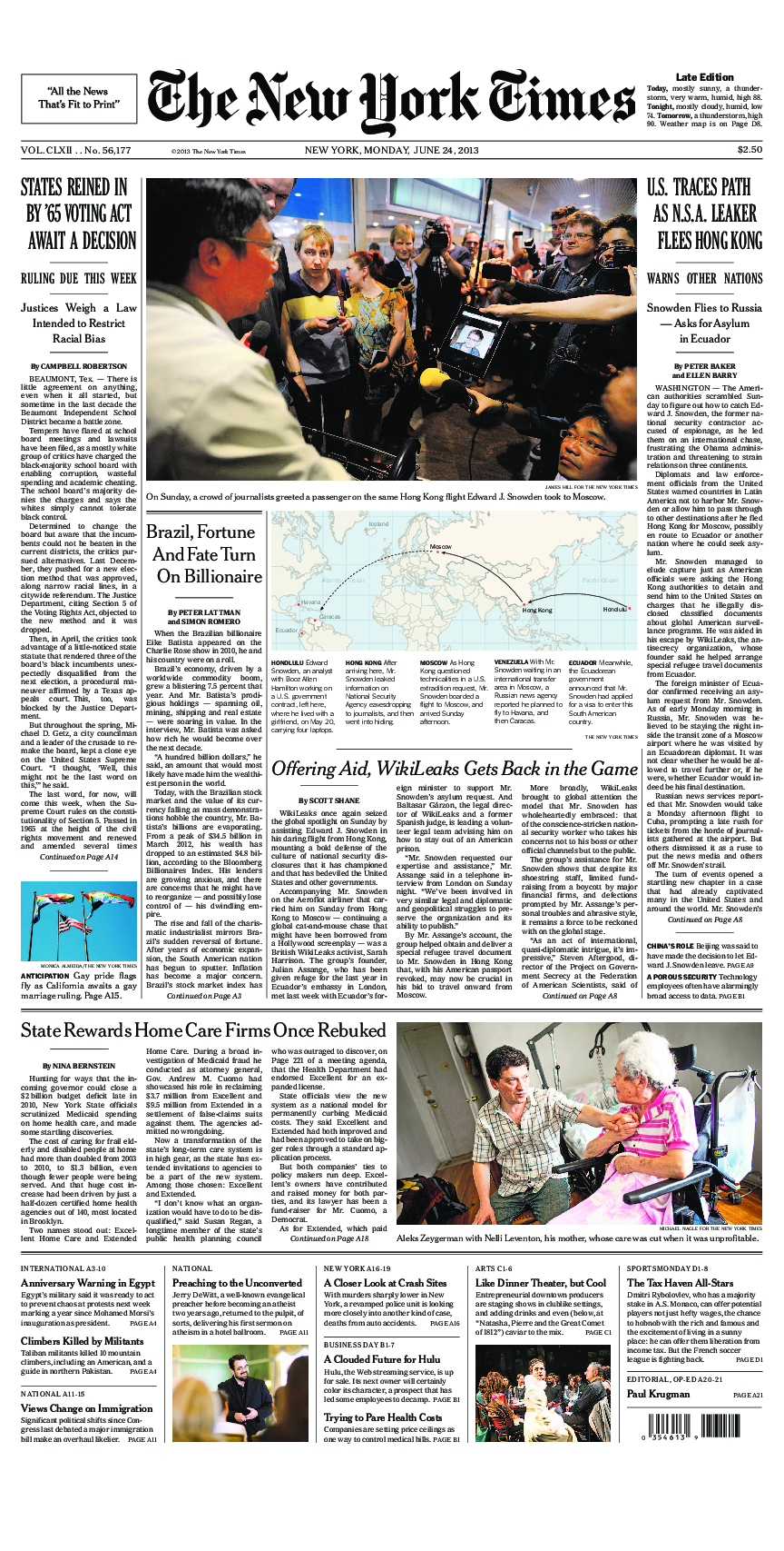 Prima-pagina-New-York-Times-del-2013-06-24