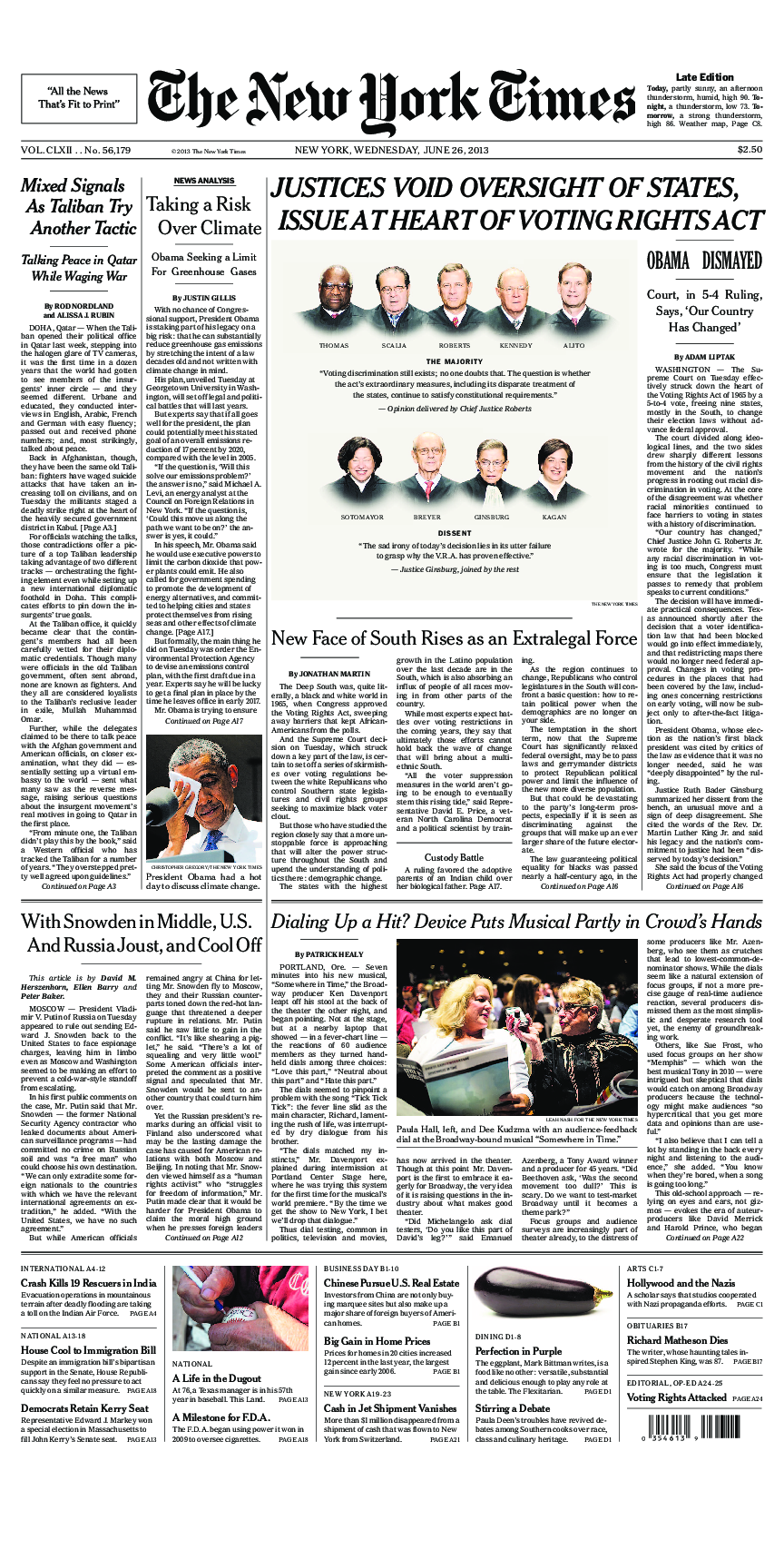 Prima-pagina-New-York-Times-del-2013-06-26