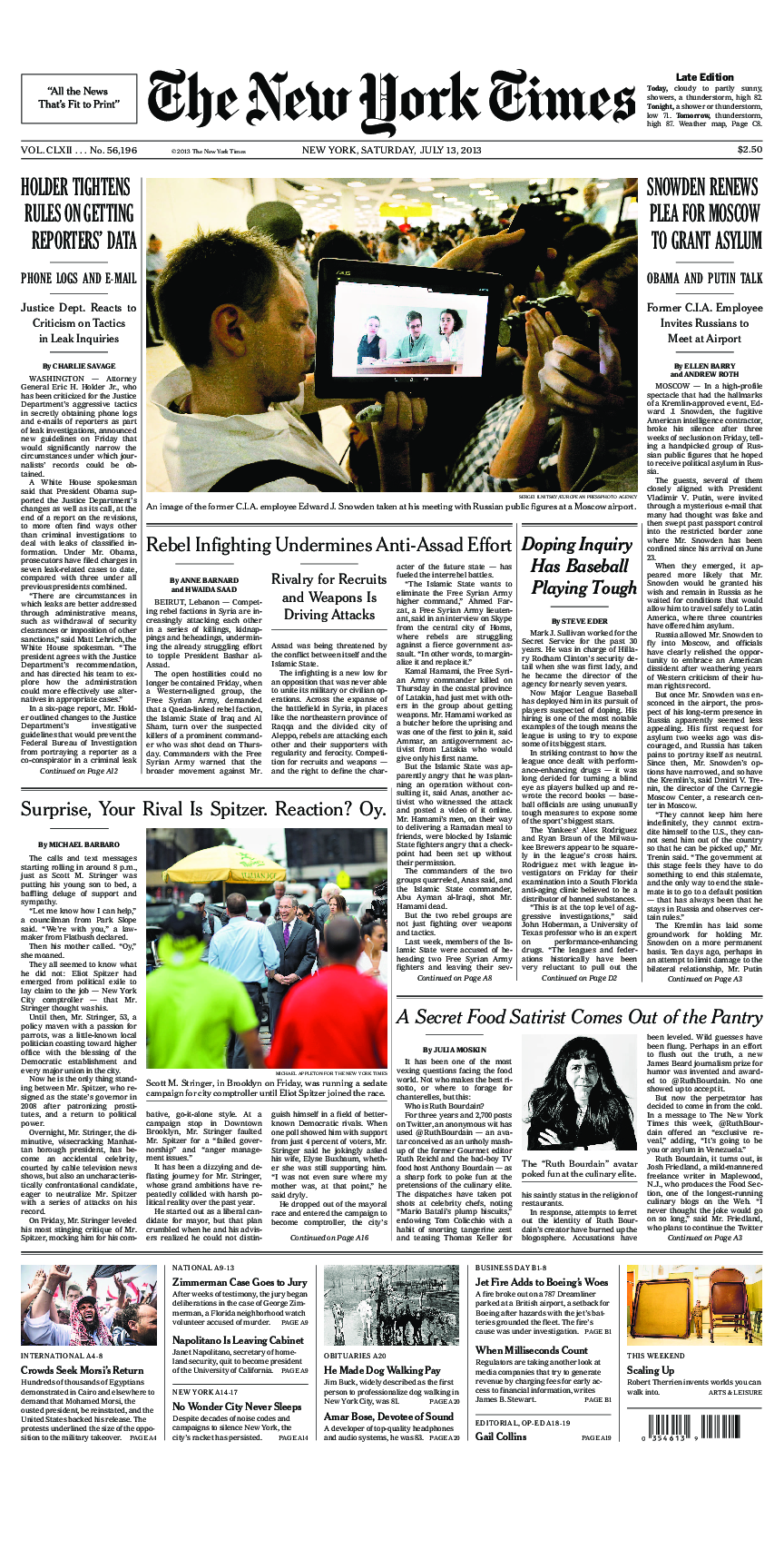 Prima-pagina-New-York-Times-del-2013-07-13