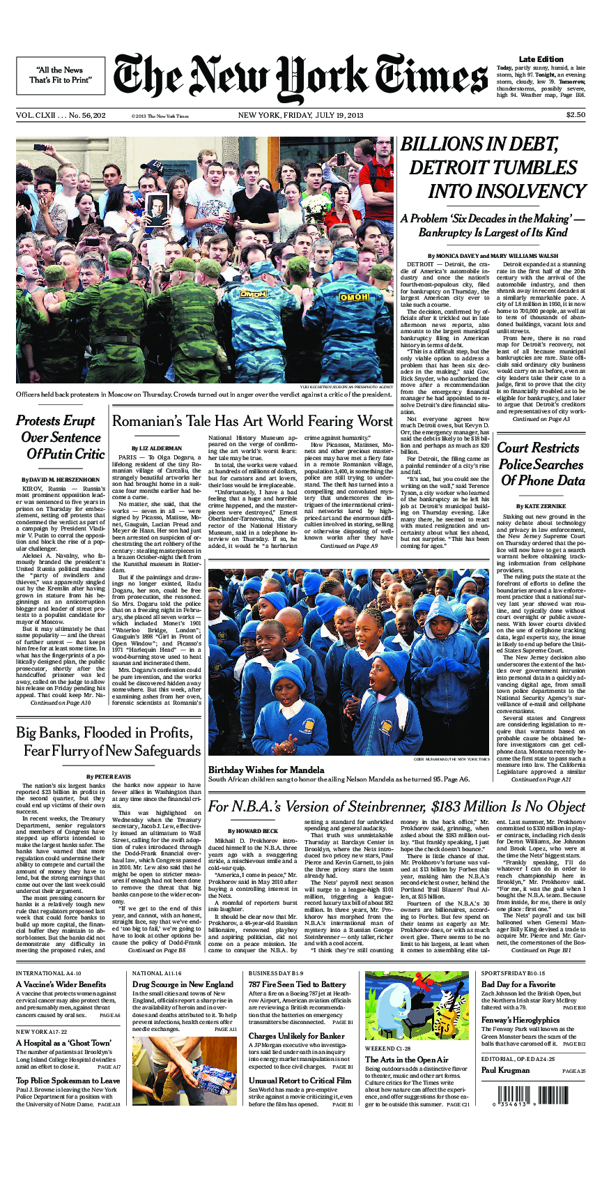 Prima-pagina-New-York-Times-del-2013-07-19