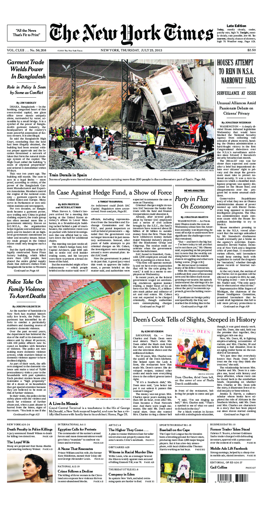 Prima-pagina-New-York-Times-del-2013-07-25