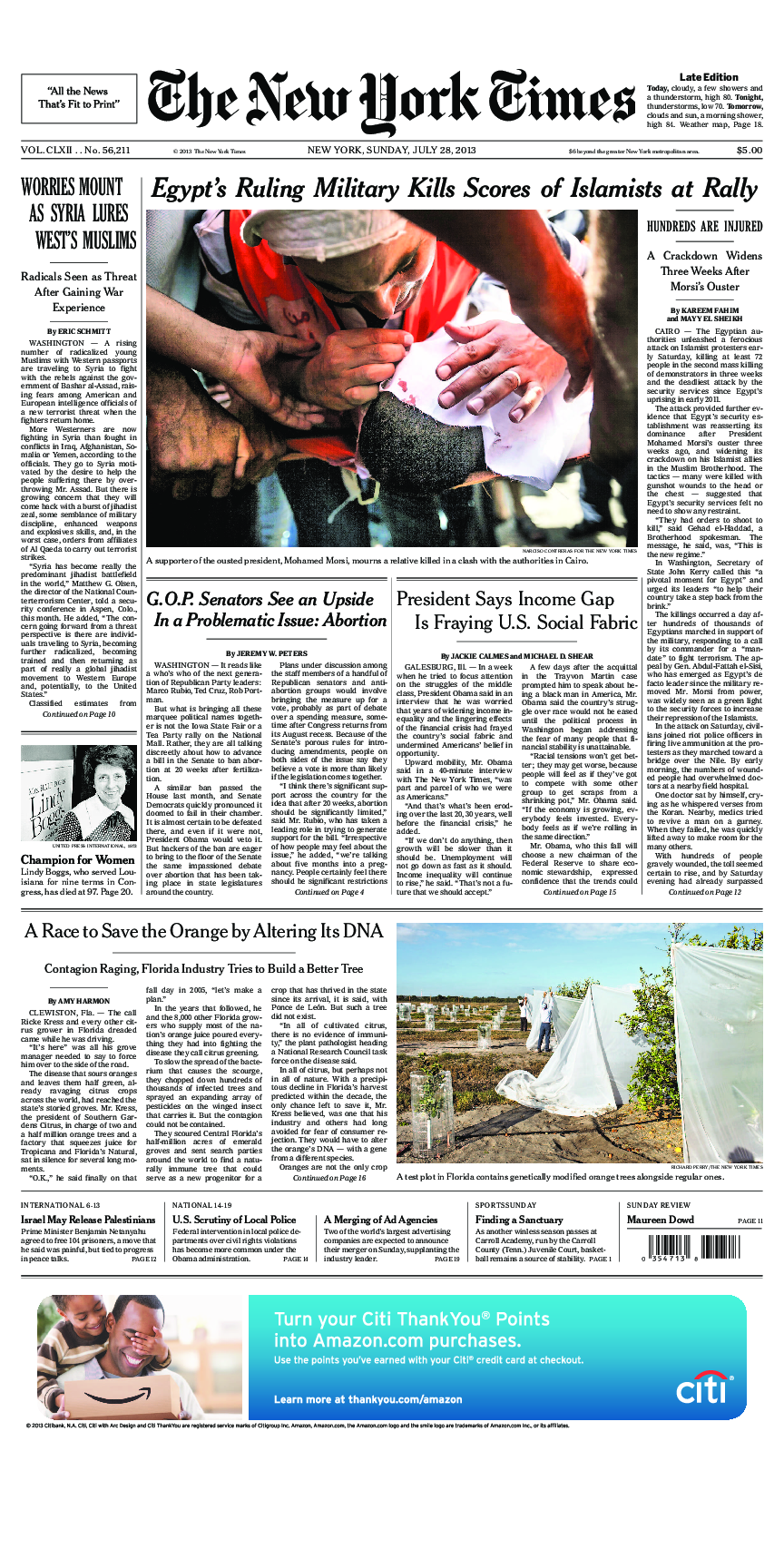 Prima-pagina-New-York-Times-del-2013-07-28