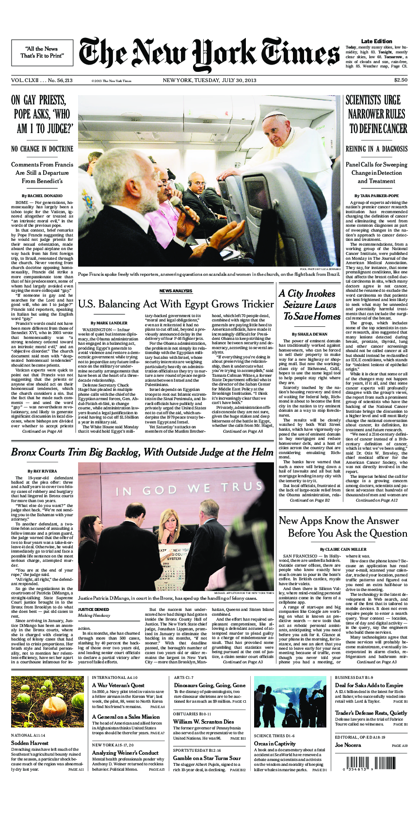 Prima-pagina-New-York-Times-del-2013-07-30