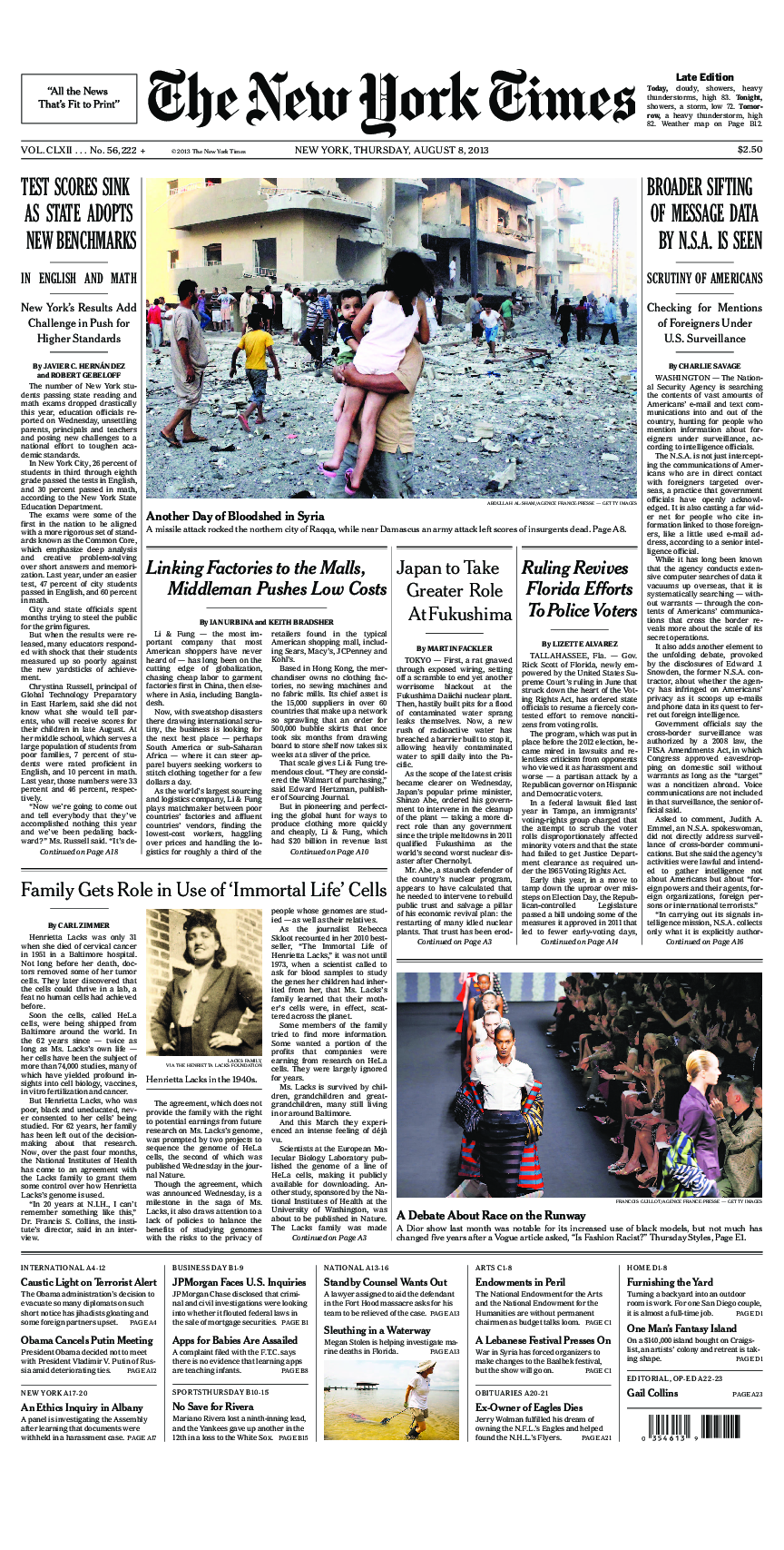 Prima-pagina-New-York-Times-del-2013-08-08