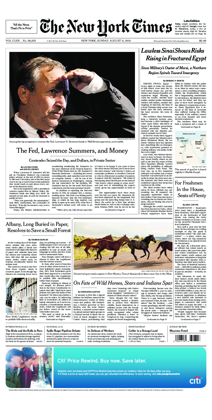 Prima-pagina-New-York-Times-del-2013-08-11