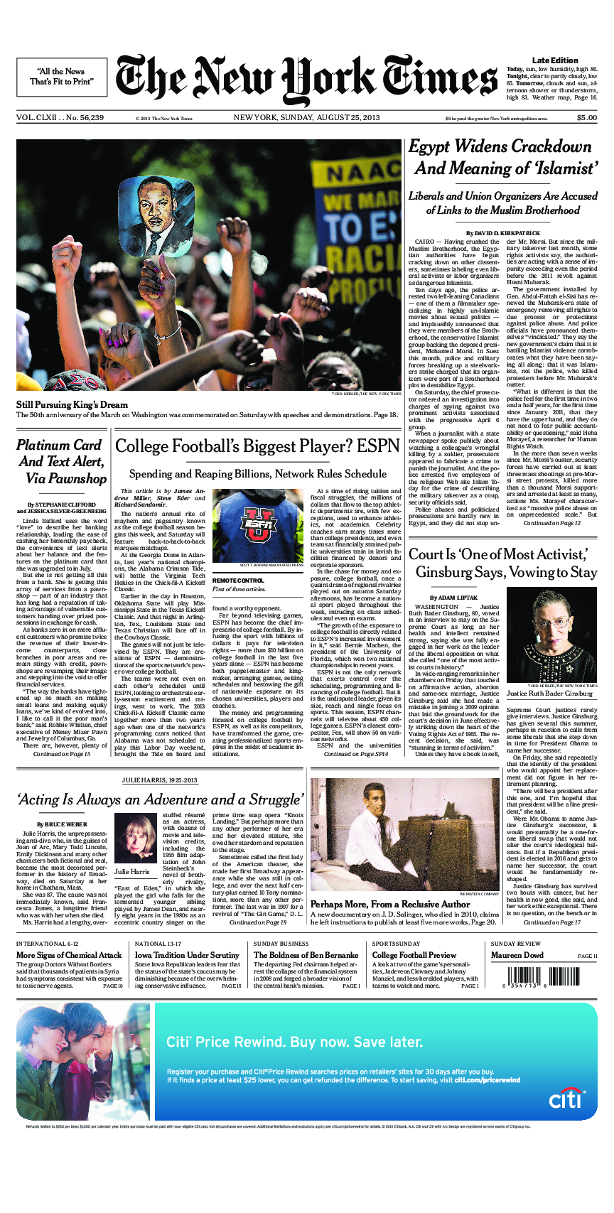 Prima-pagina-New-York-Times-del-2013-08-25