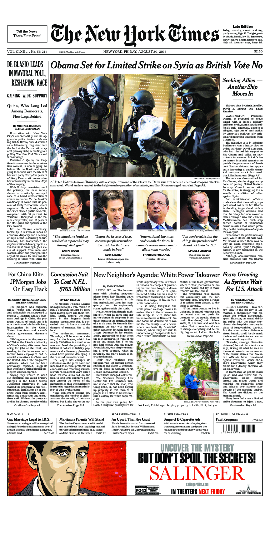 Prima-pagina-New-York-Times-del-2013-08-30