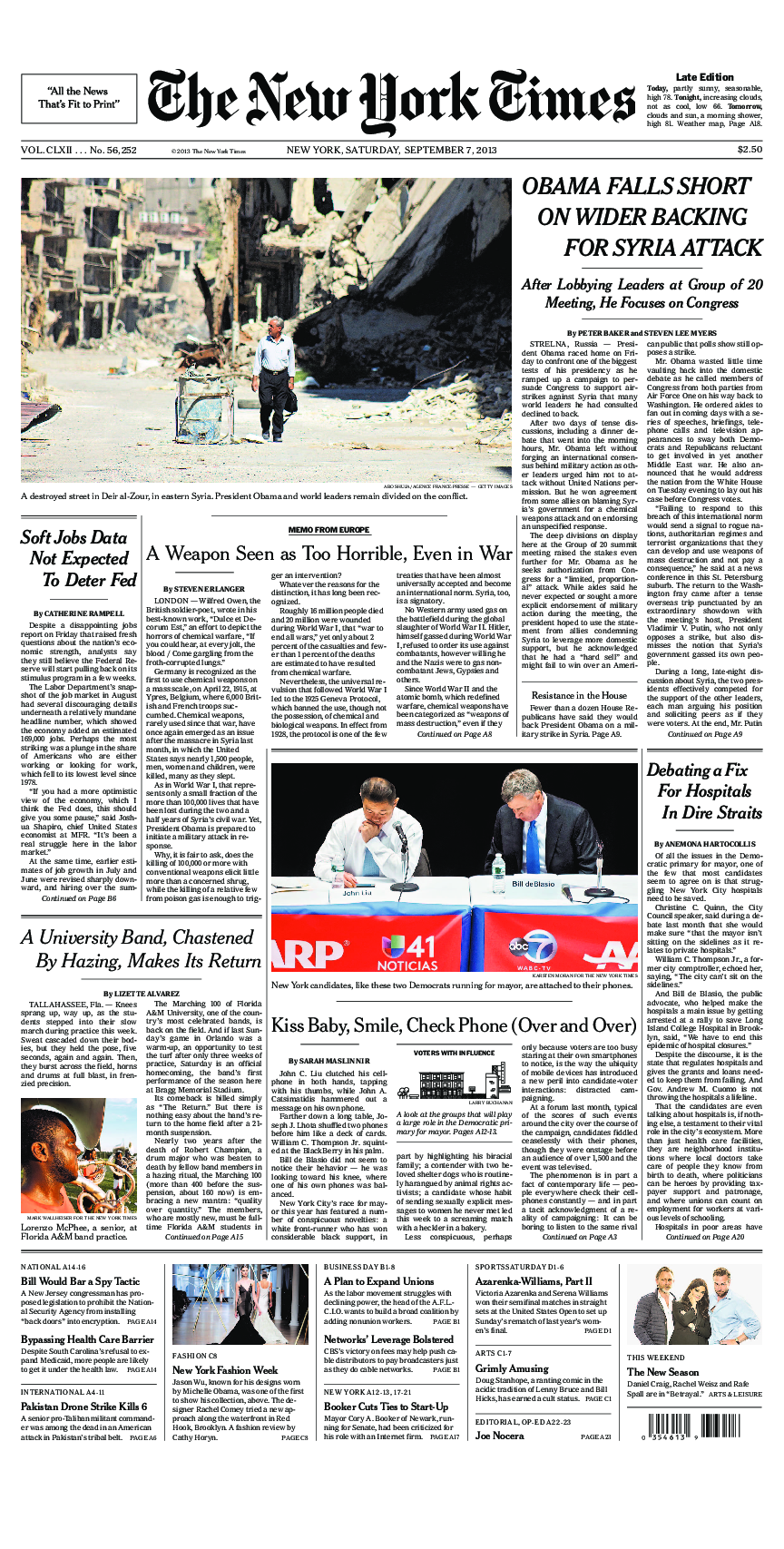 Prima-pagina-New-York-Times-del-2013-09-07