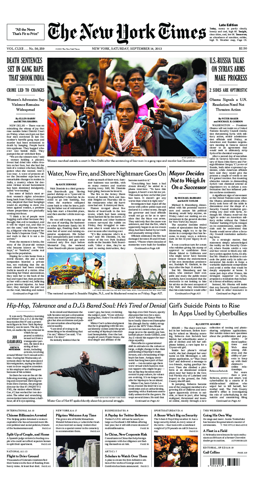 Prima-pagina-New-York-Times-del-2013-09-14