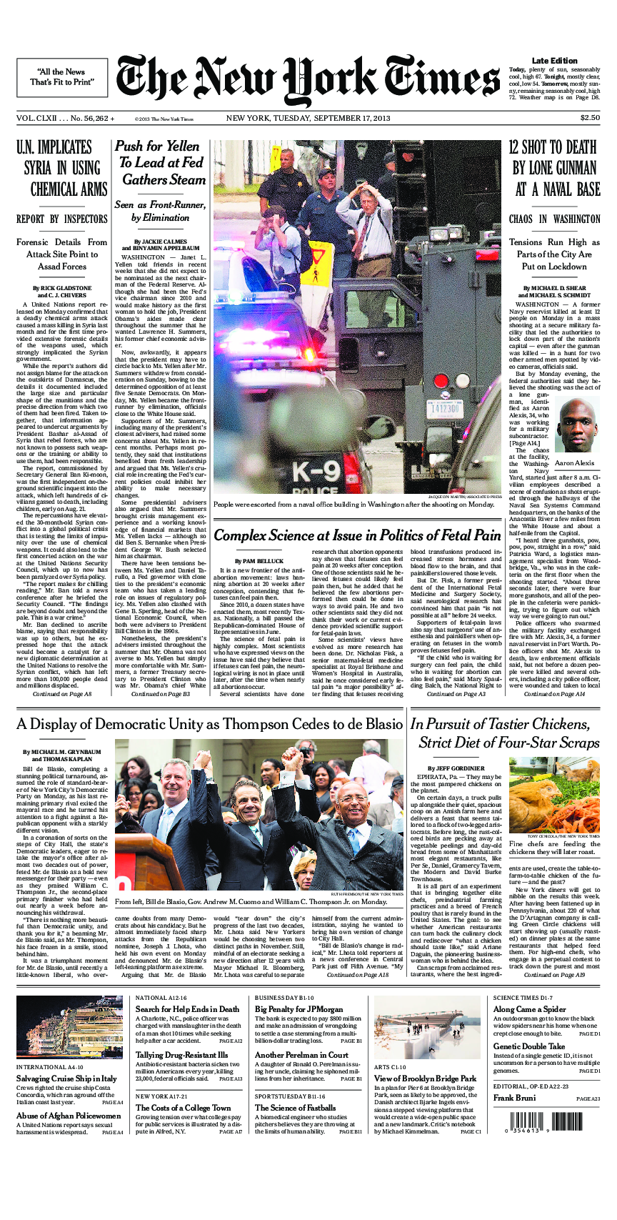 Prima-pagina-New-York-Times-del-2013-09-17