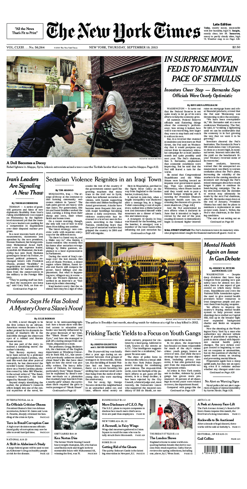 Prima-pagina-New-York-Times-del-2013-09-19