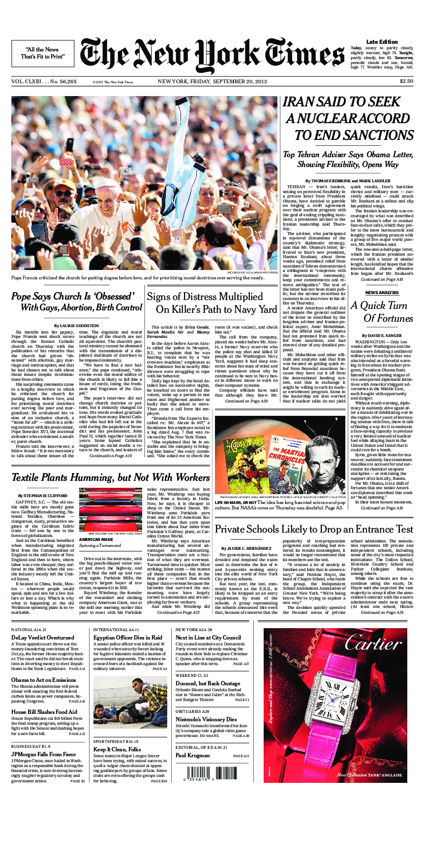 Prima-pagina-New-York-Times-del-2013-09-20