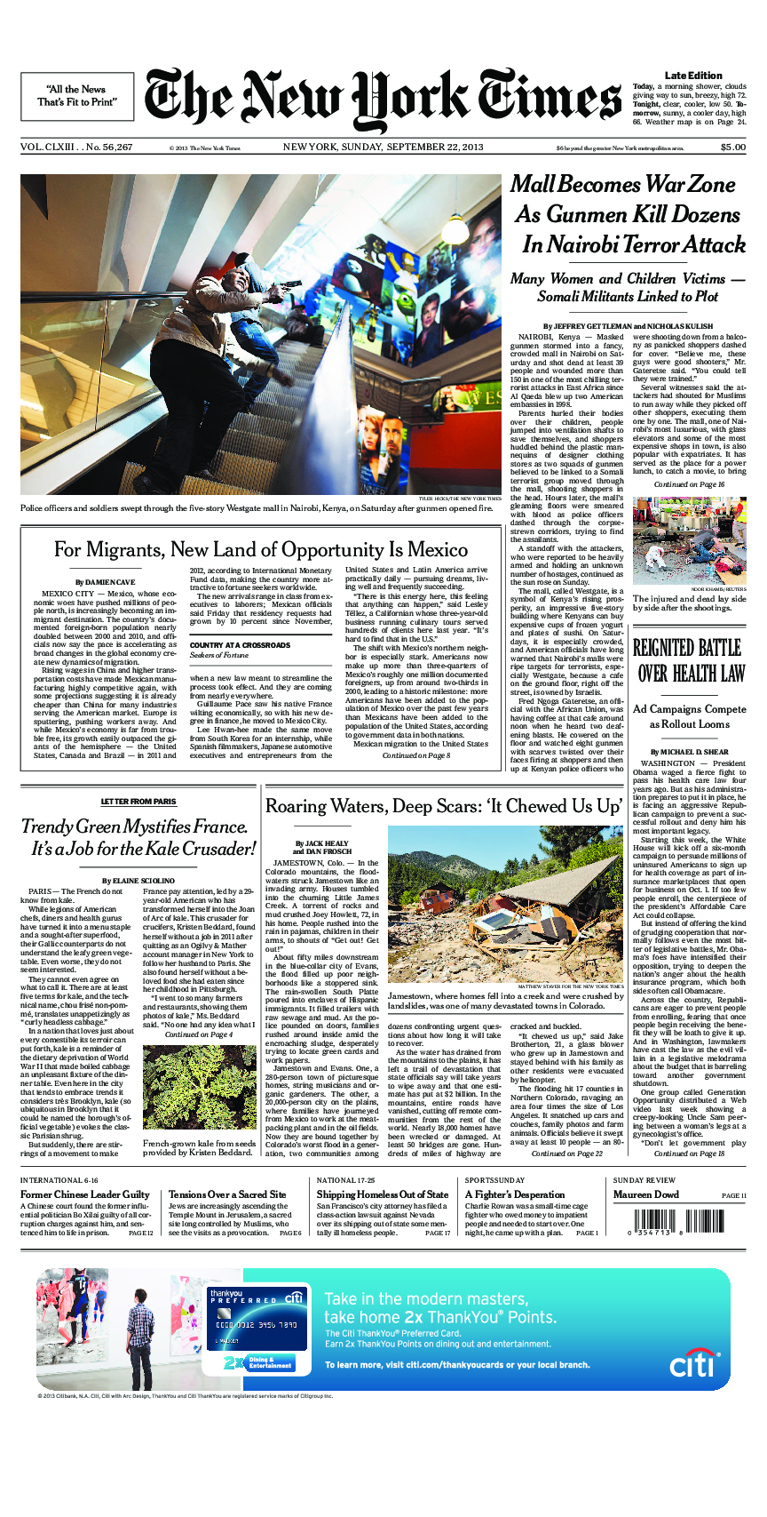 Prima-pagina-New-York-Times-del-2013-09-22