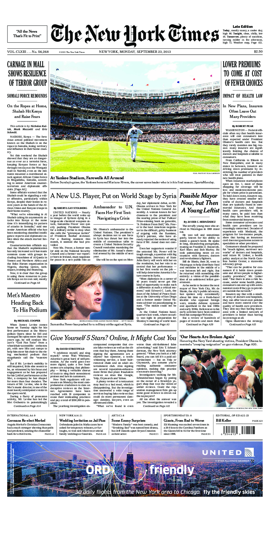 Prima-pagina-New-York-Times-del-2013-09-23