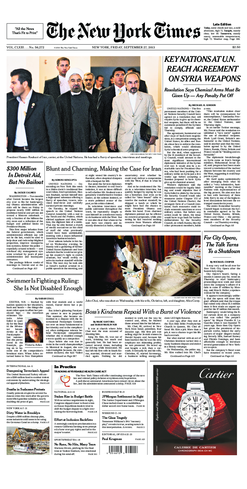 Prima-pagina-New-York-Times-del-2013-09-27