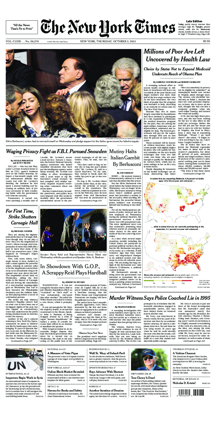 Prima-pagina-New-York-Times-del-2013-10-03