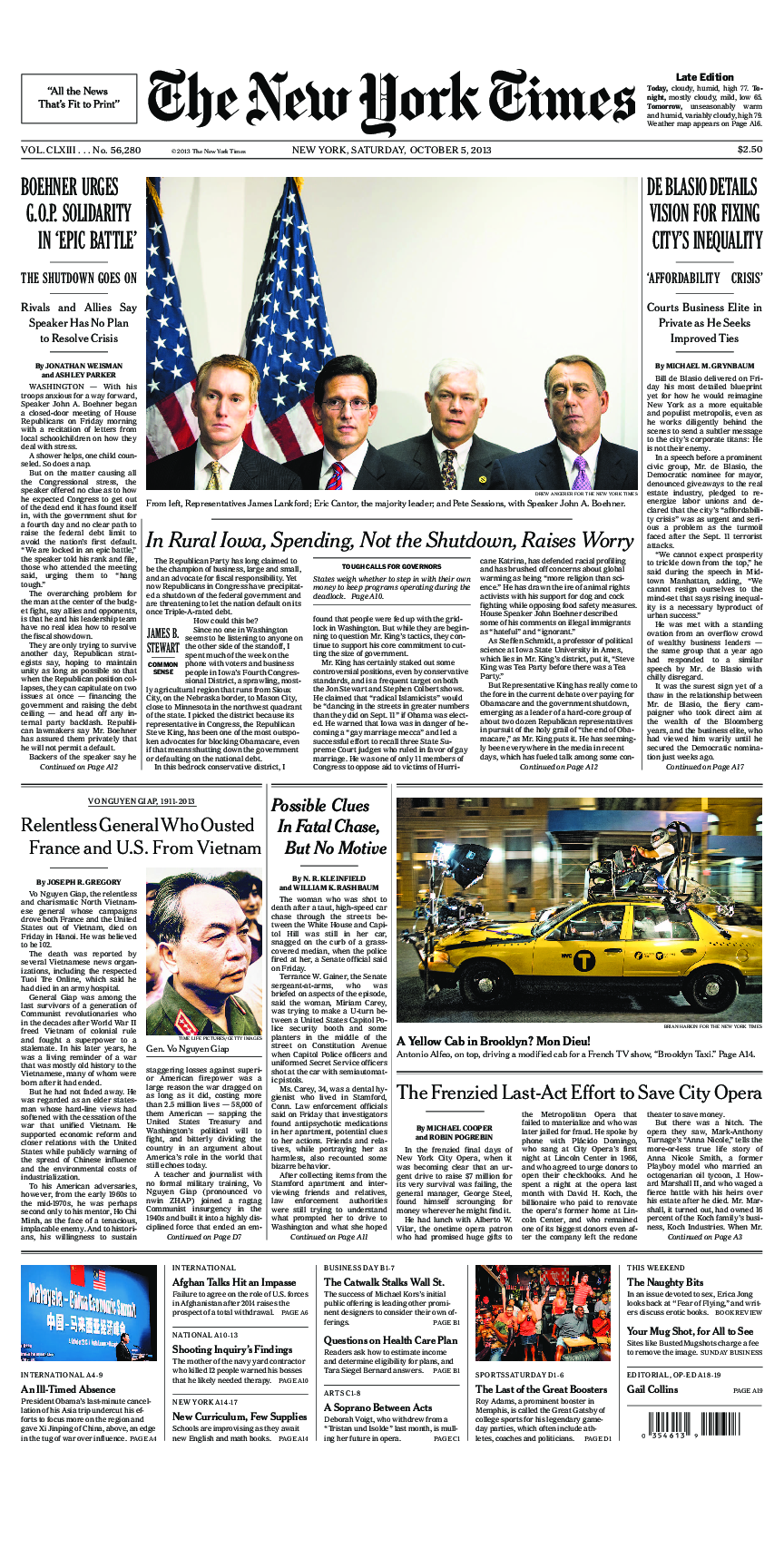 Prima-pagina-New-York-Times-del-2013-10-05