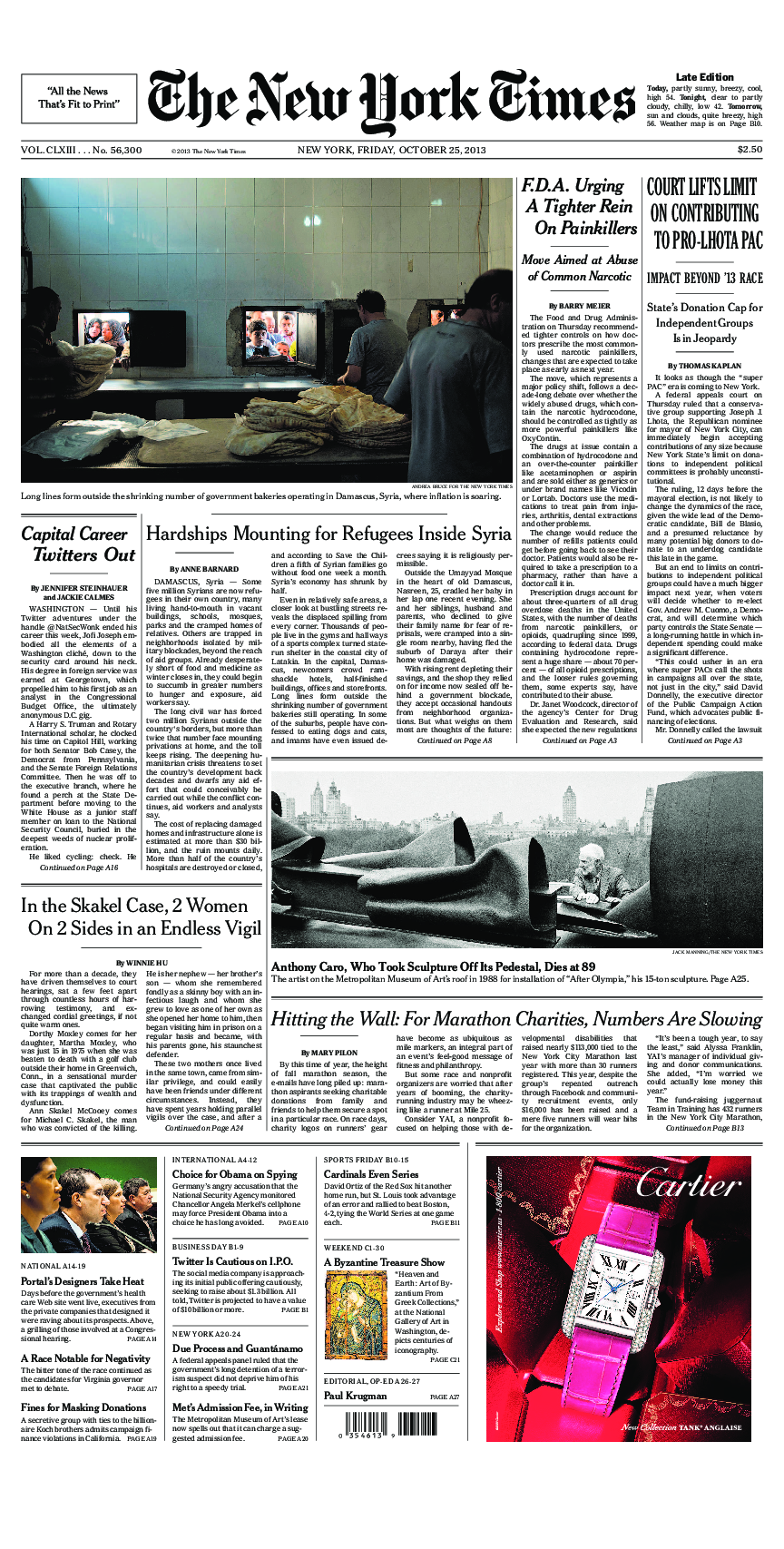 Prima-pagina-New-York-Times-del-2013-10-25