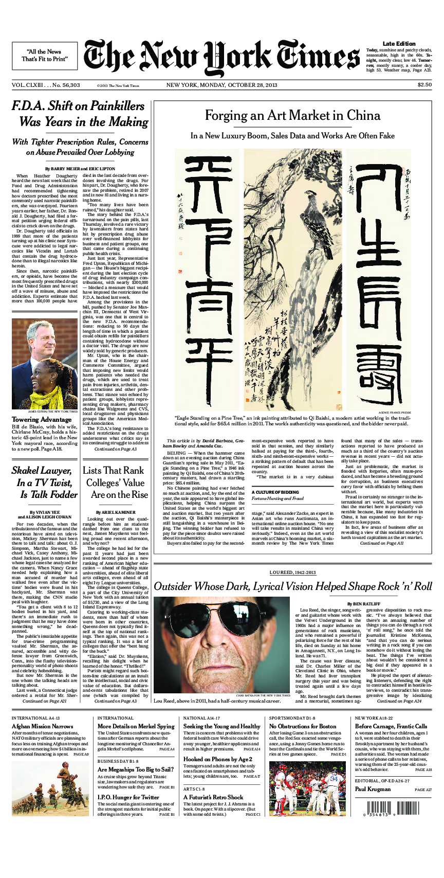 Prima-pagina-New-York-Times-del-2013-10-28