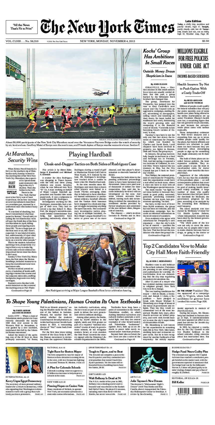 Prima-pagina-New-York-Times-del-2013-11-04