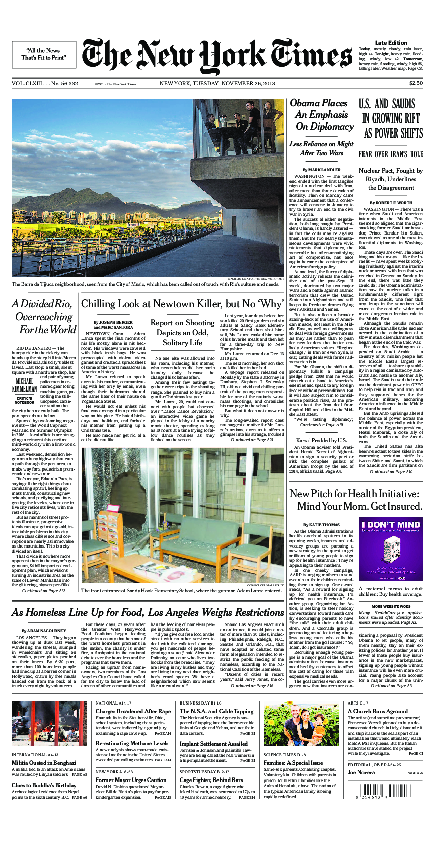 Prima-pagina-New-York-Times-del-2013-11-26