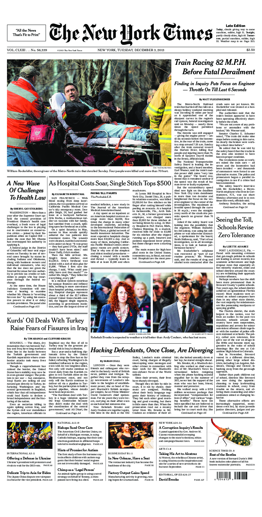 Prima-pagina-New-York-Times-del-2013-12-03