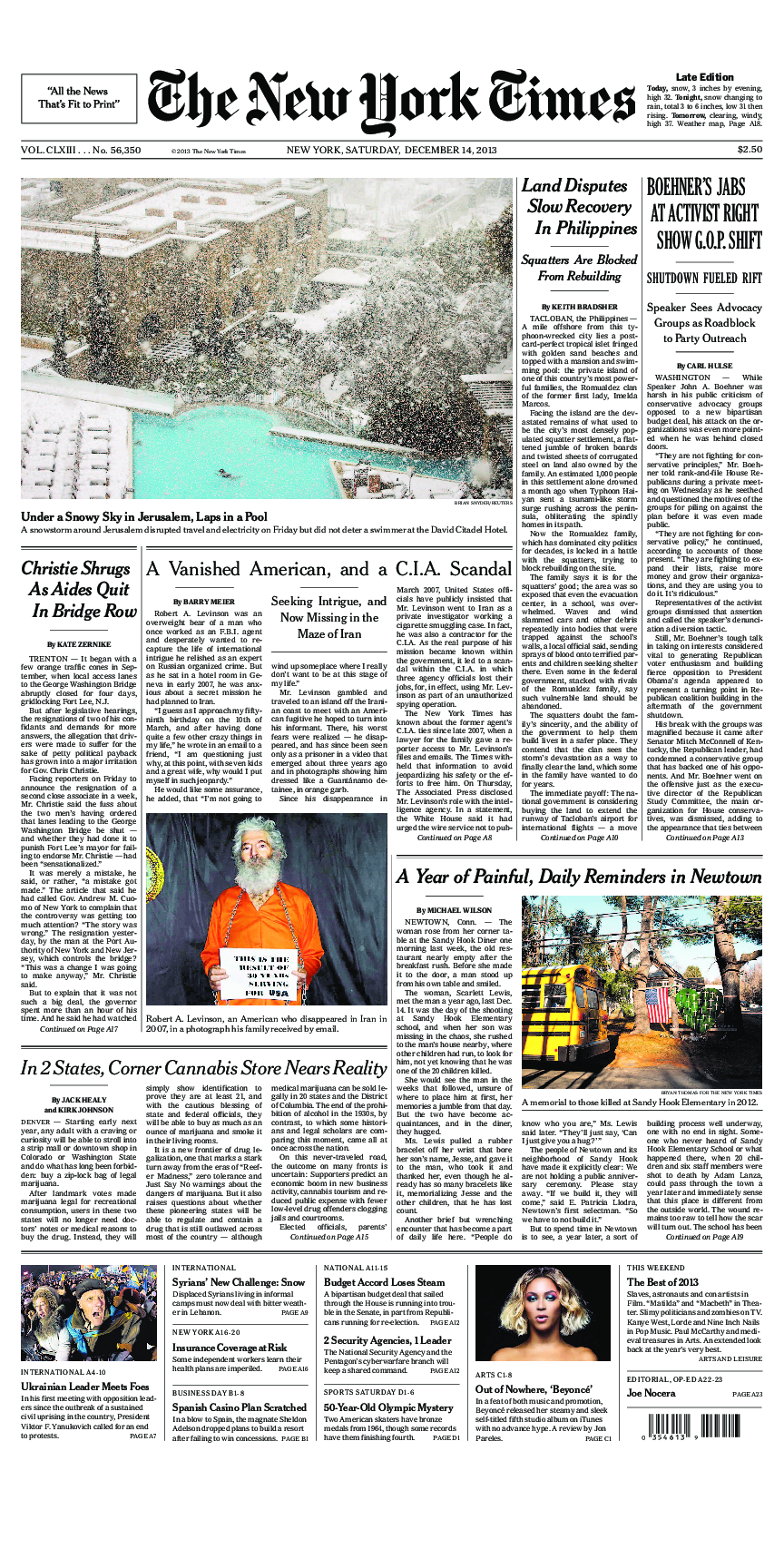 Prima-pagina-New-York-Times-del-2013-12-14