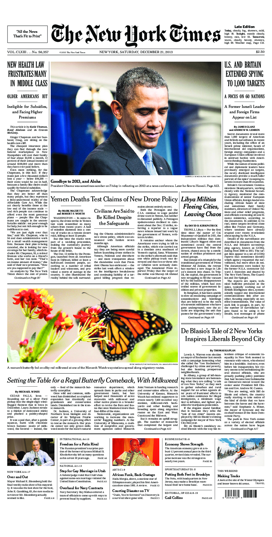 Prima-pagina-New-York-Times-del-2013-12-21