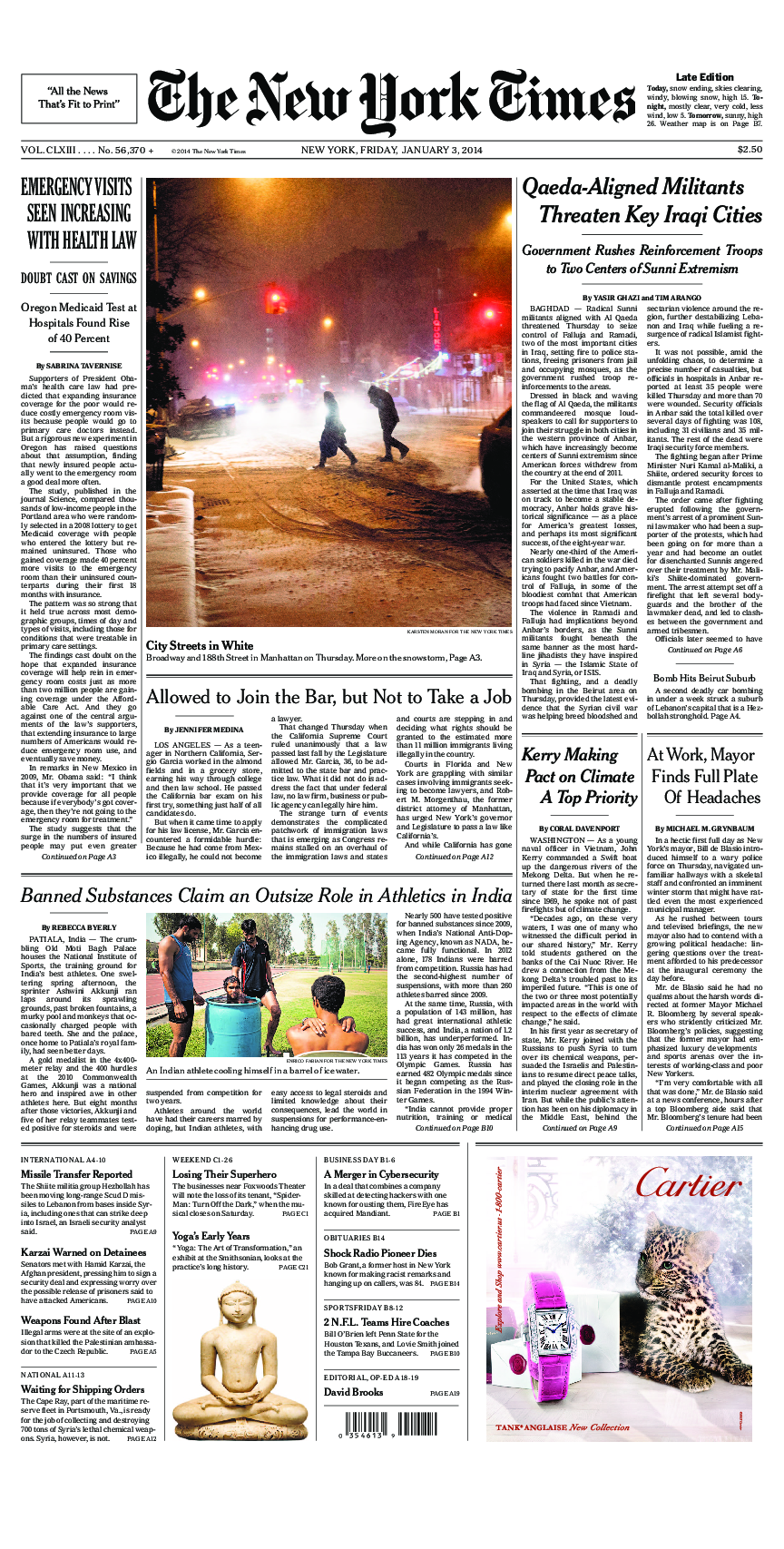 Prima-pagina-New-York-Times-del-2014-01-03