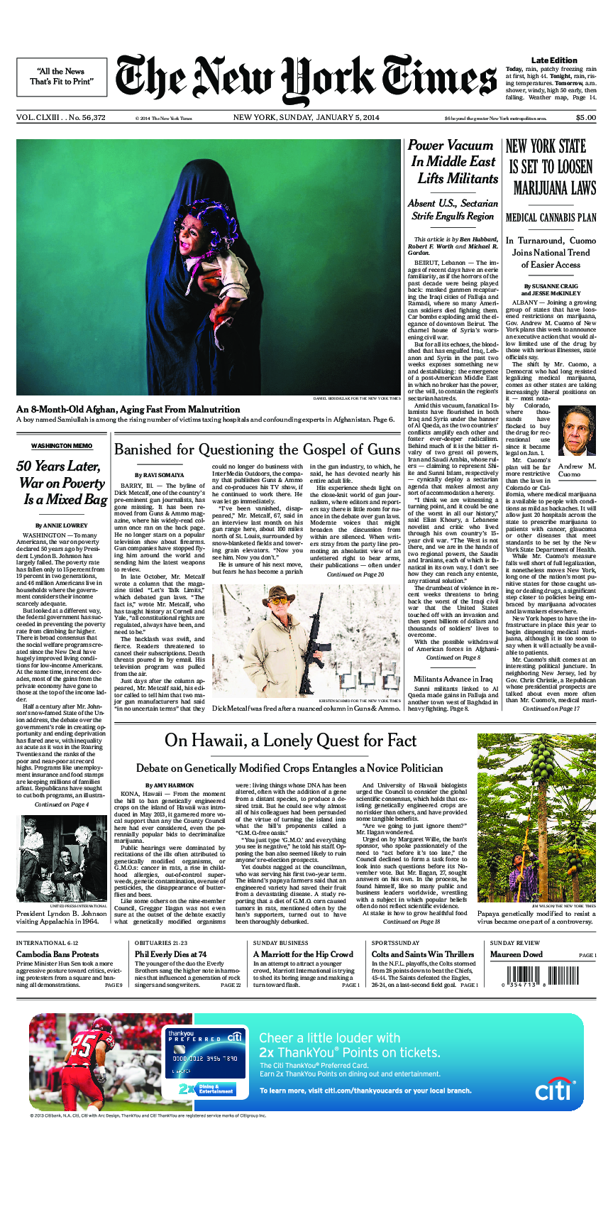 Prima-pagina-New-York-Times-del-2014-01-05