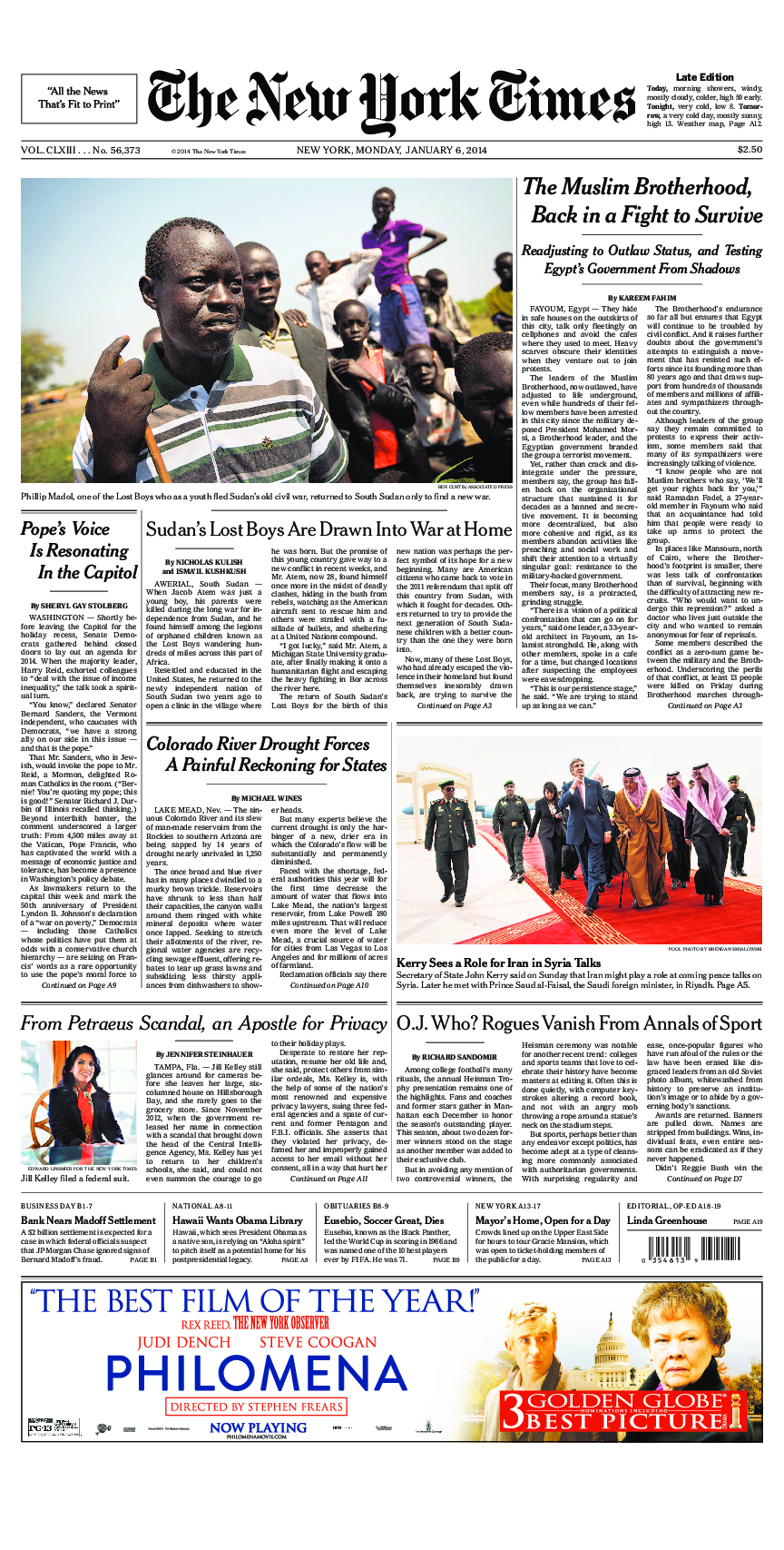 Prima-pagina-New-York-Times-del-2014-01-06