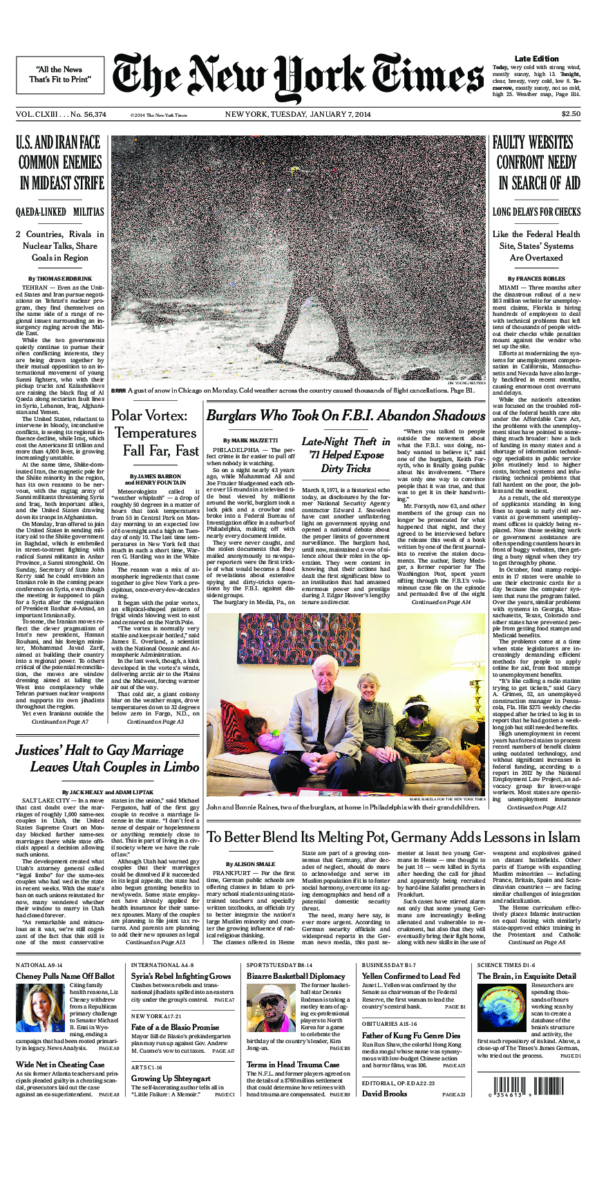 Prima-pagina-New-York-Times-del-2014-01-07