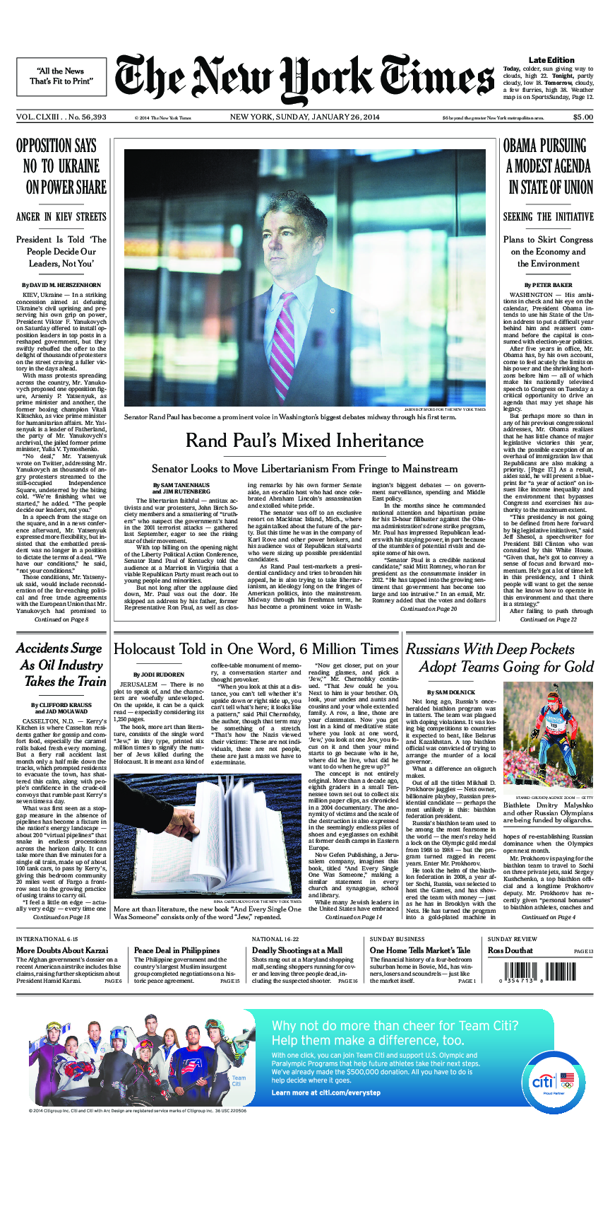 Prima-pagina-New-York-Times-del-2014-01-26