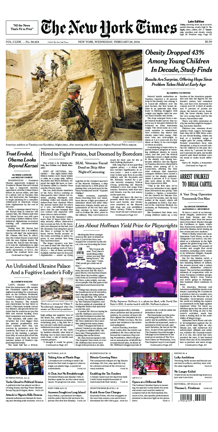 Prima-pagina-New-York-Times-del-2014-02-26