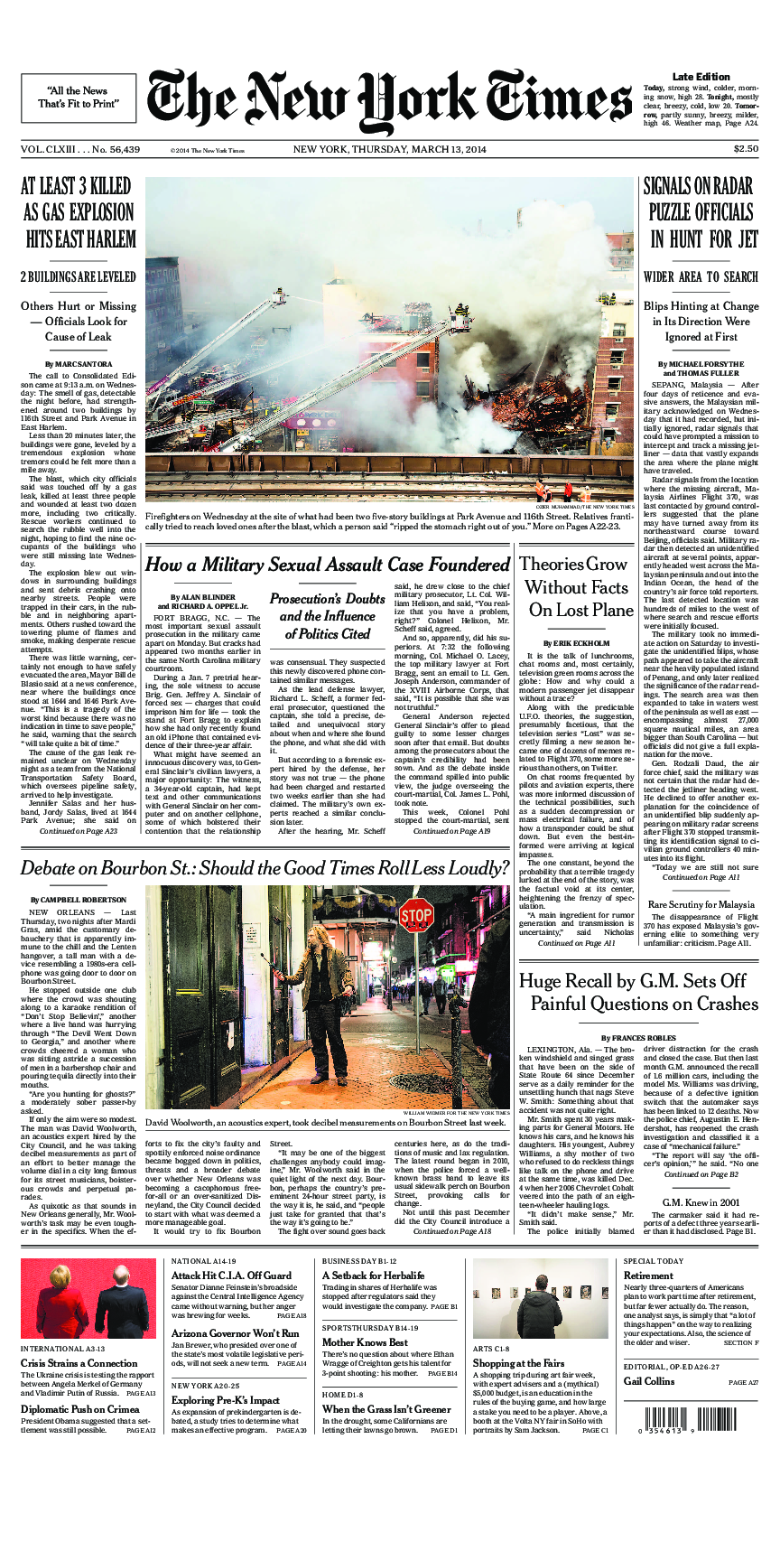 Prima-pagina-New-York-Times-del-2014-03-13