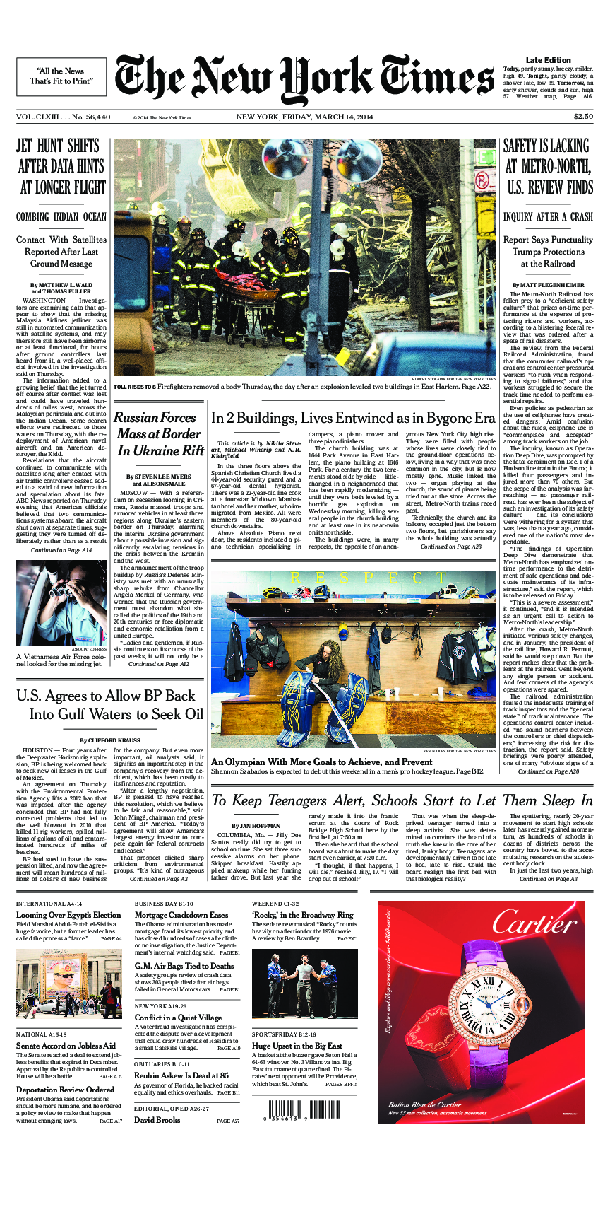 Prima-pagina-New-York-Times-del-2014-03-14