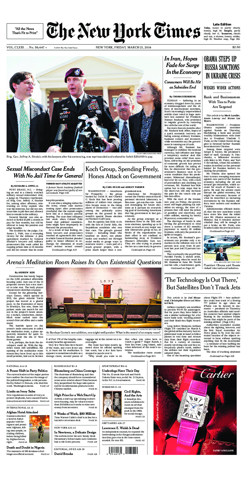 Prima-pagina-New-York-Times-del-2014-03-21