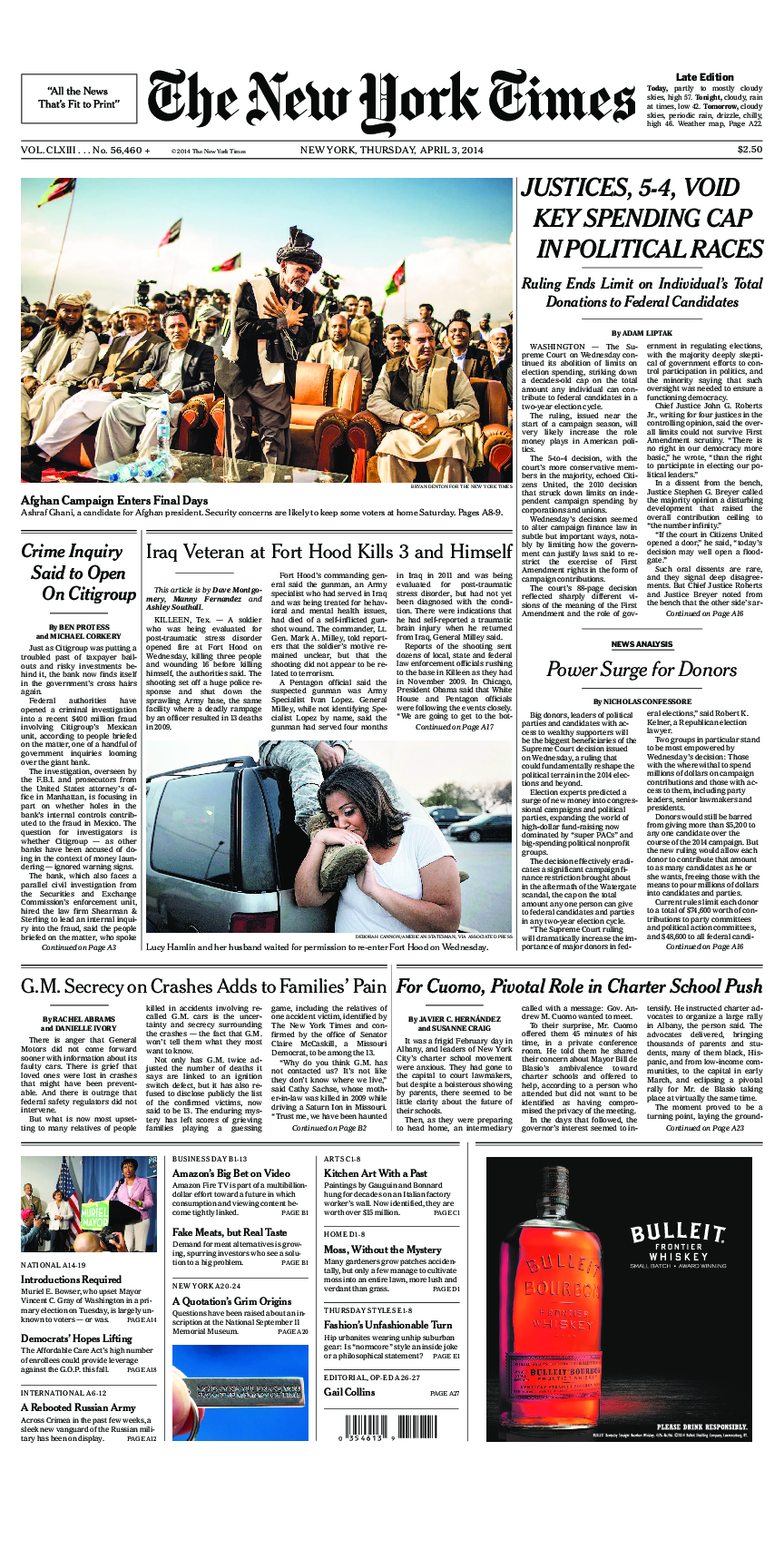 Prima-pagina-New-York-Times-del-2014-04-03