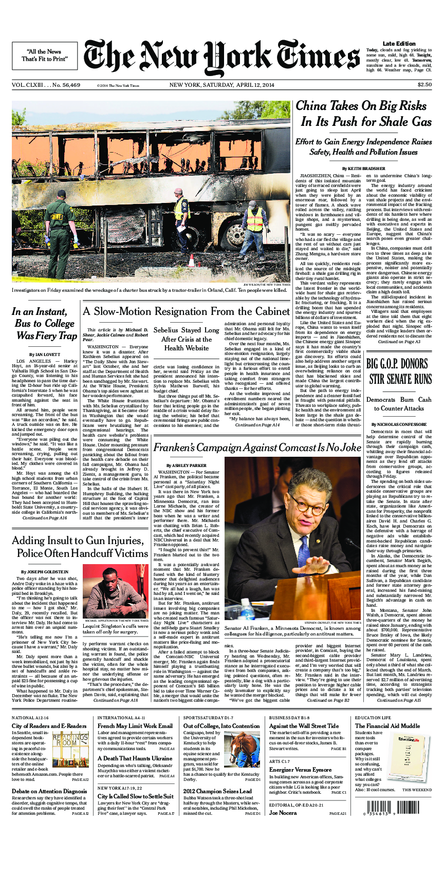 Prima-pagina-New-York-Times-del-2014-04-12