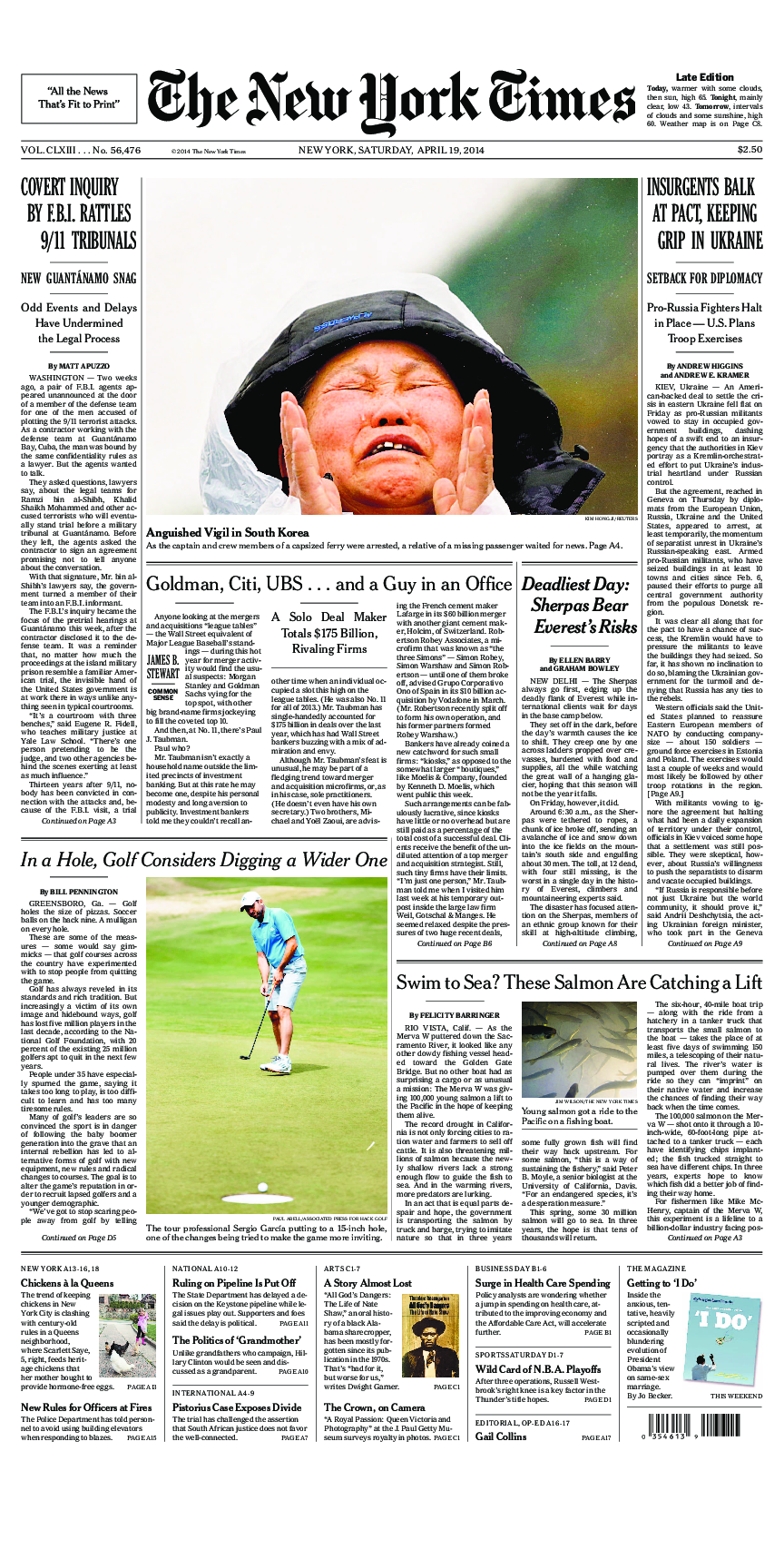 Prima-pagina-New-York-Times-del-2014-04-19